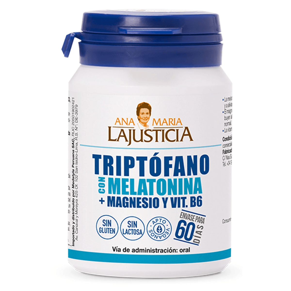 TRIPTOFANO CON MELATONINA + MAGNESIO + BIT B6 ANA MARIA LAJUSTICIA 60 COMPRIMIDOS