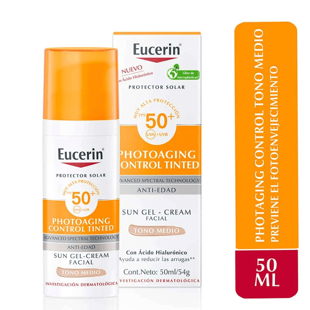 Protector Solar Facial Eucerin Photoaging Control Tono Medio FPS50+