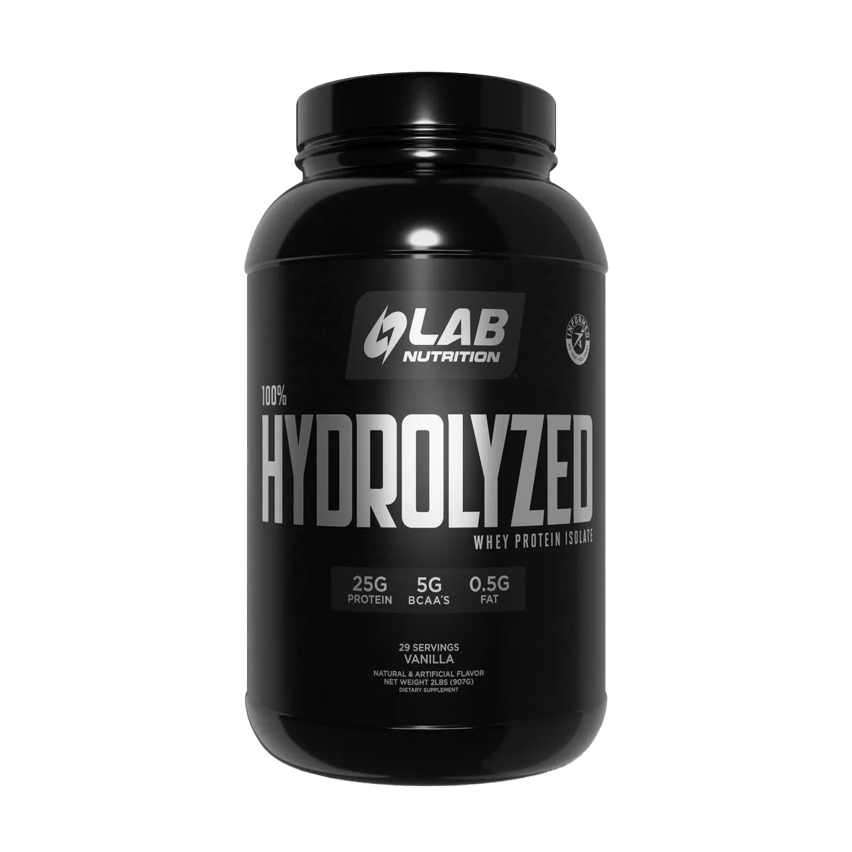 100% HYDROLYZED VAINILLA LAB NUTRITION X2LB