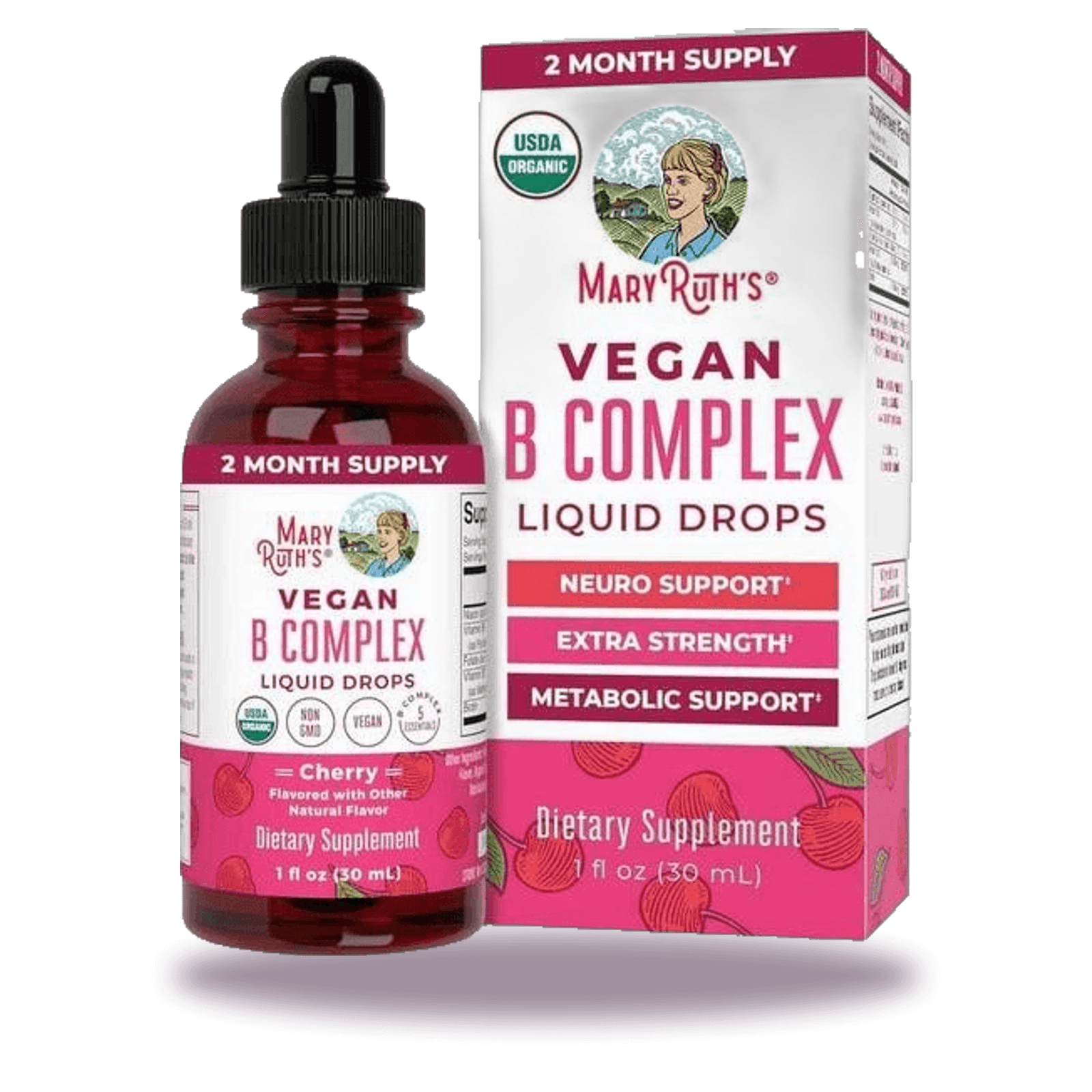 MARYRUTH ORGANICS COMPLEJO DE VITAMINA B, SUPLEMENTO VEGANO ORGÁNICO CON BIOTINA