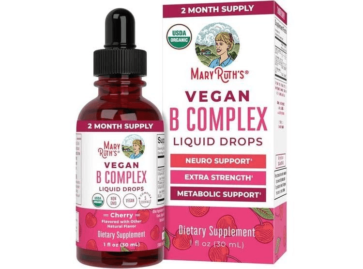 MARYRUTH ORGANICS COMPLEJO DE VITAMINA B, SUPLEMENTO VEGANO ORGÁNICO CON BIOTINA