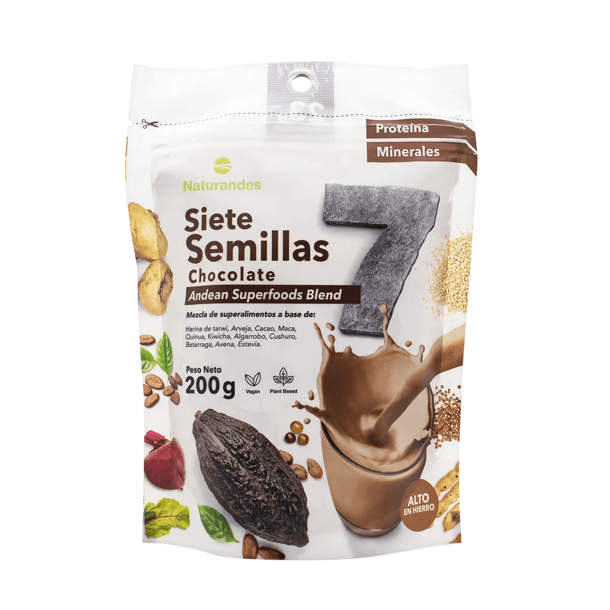 SIETE SEMILLAS CHOCOLATE NATURANDES 200GR