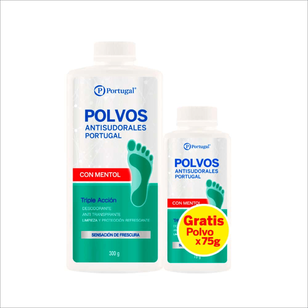 PACK 2 UN Talco para Pie Antisudorales Portugal Mentolado