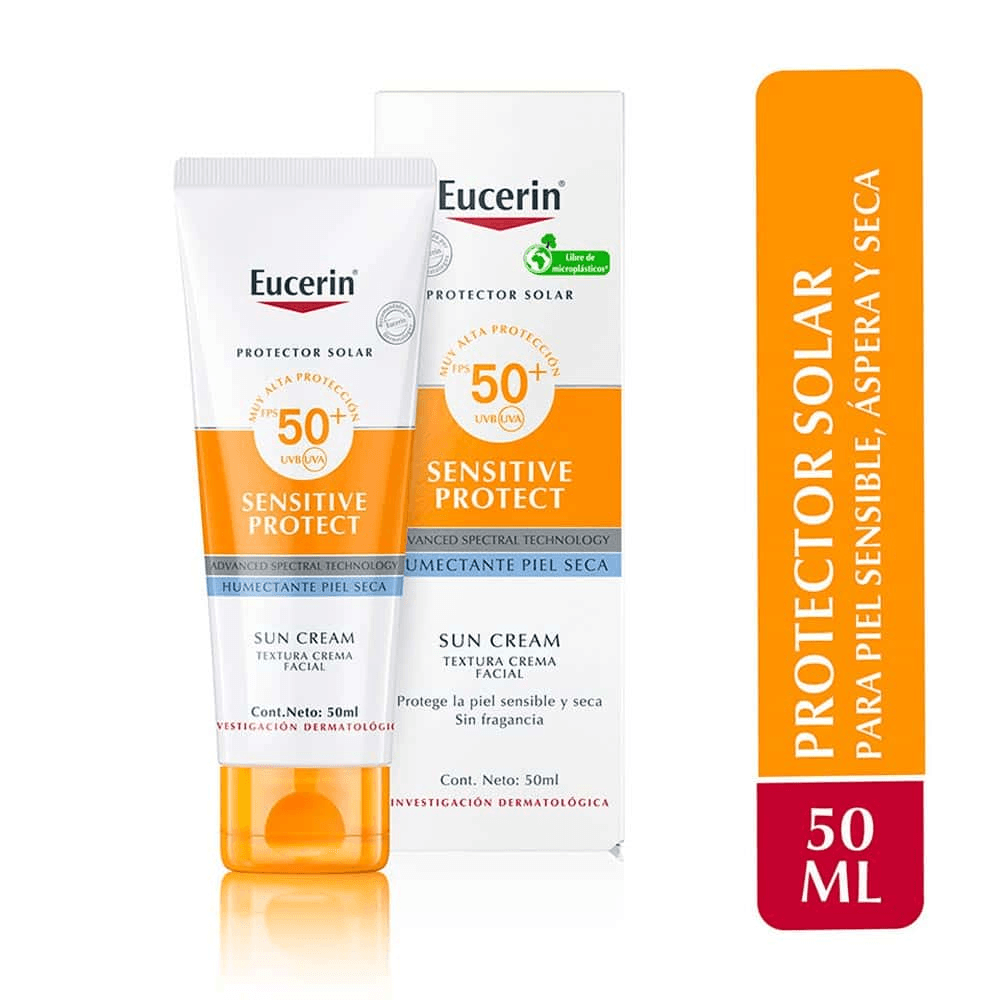 Protector Solar Facial Eucerin Sensitive Protect Piel Seca FPS 50+