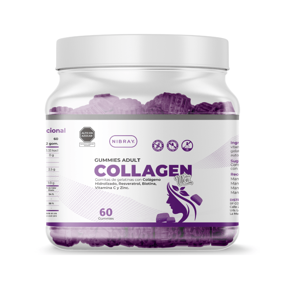 UN 1 UN Colageno Resveratrol Biotina Zinc Gummies Adult