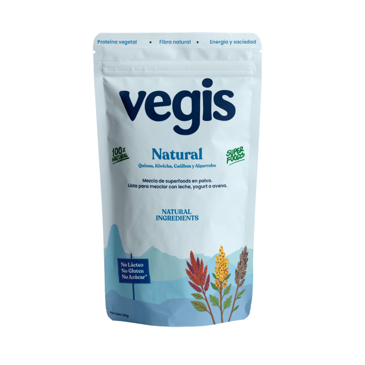 VEGIS PROTEINA VEGETAL SABOR NATURAL 250GR