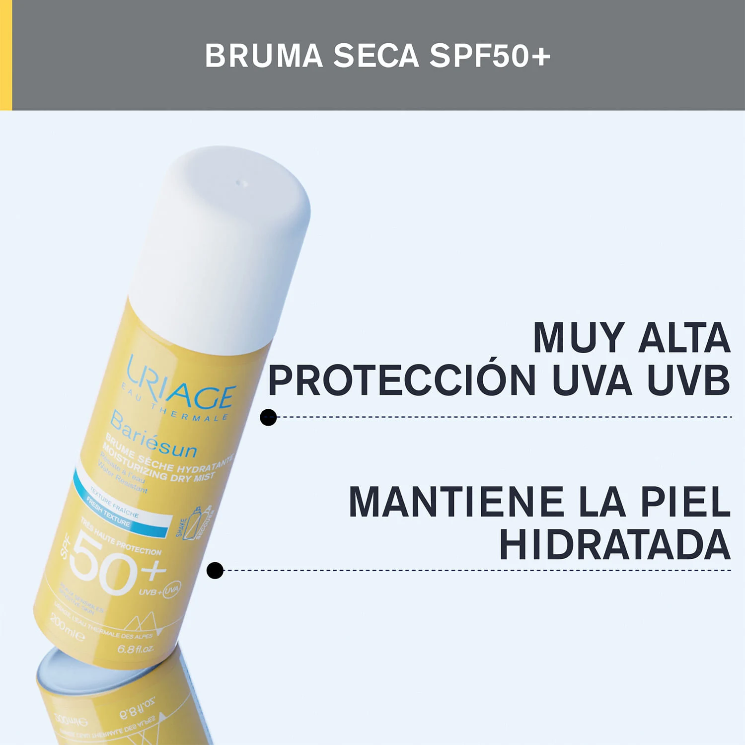 Bloqueador Solar Bariesun SPF 50+ Bruma Spray 200 ml Uriage 3