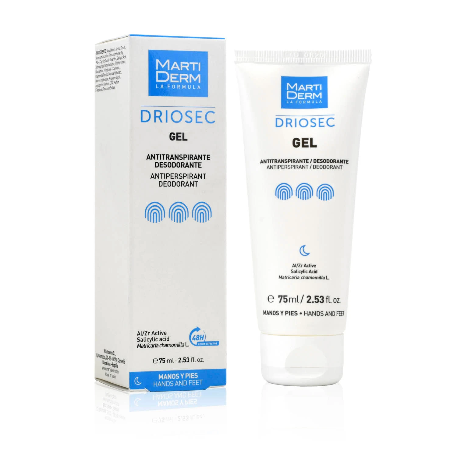 Desodorante Gel Manos Y Pies Driosec Martiderm