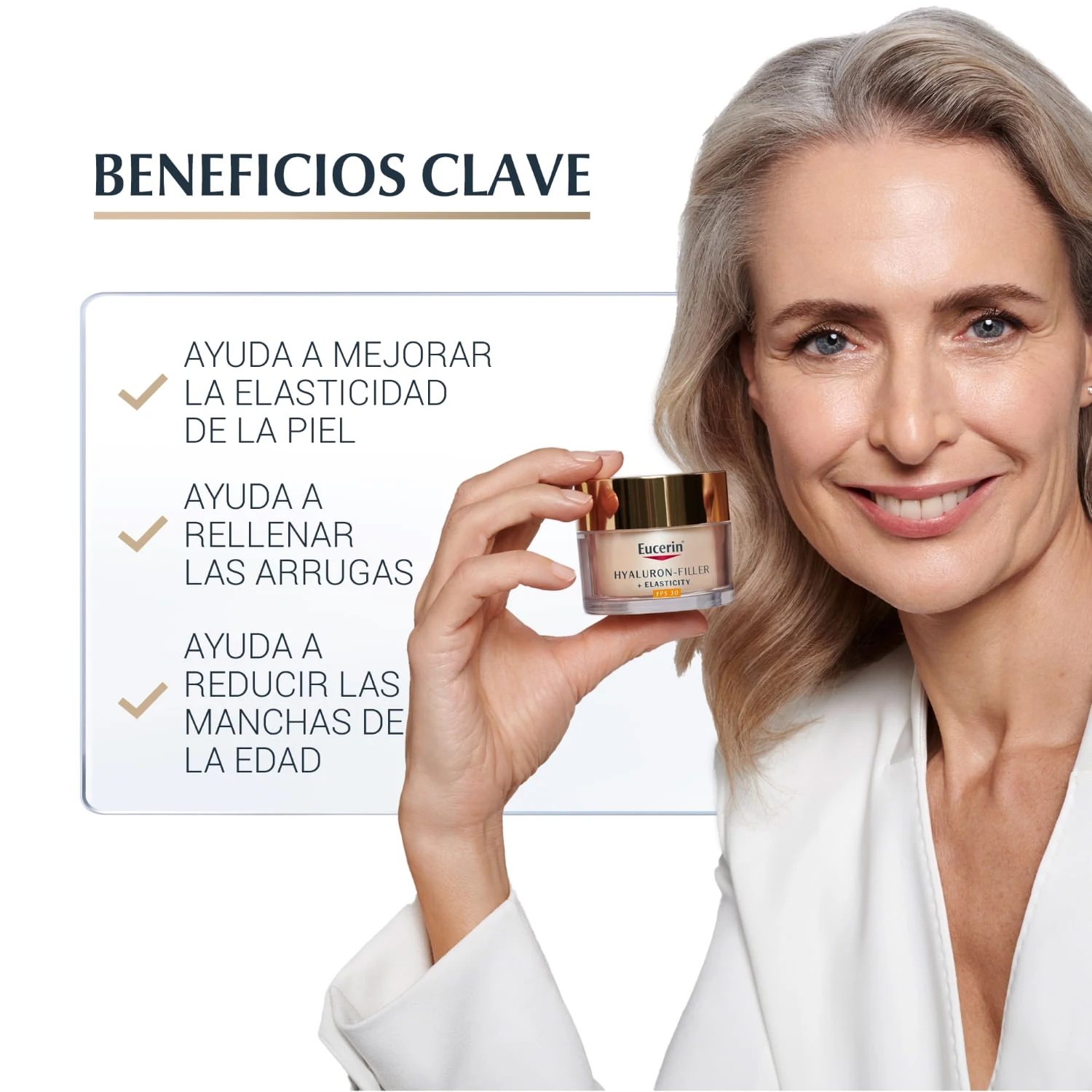 Eucerin Crema Facial de Día FPS30 Hyaluron-Filler + Elasticity 50ml 2