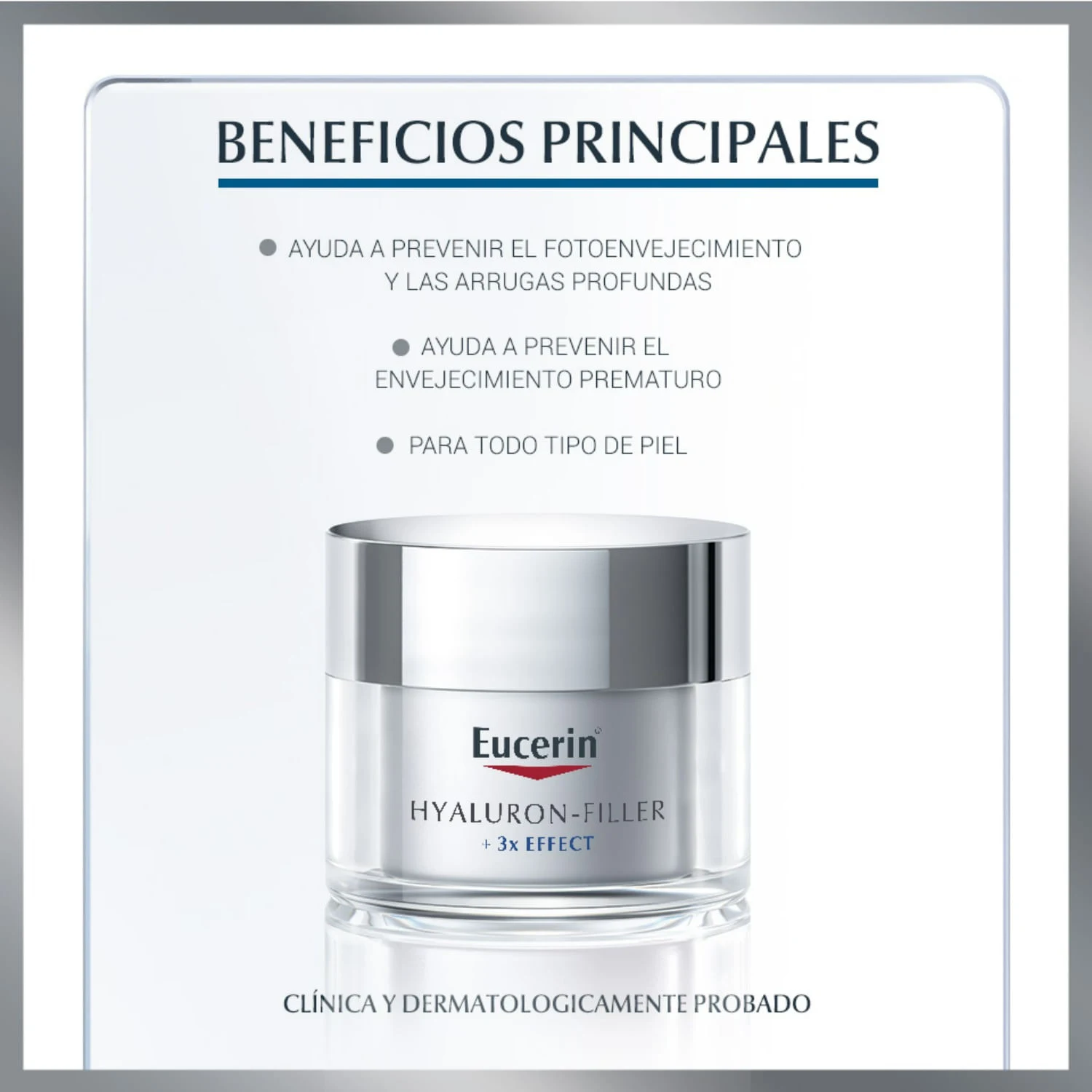 Eucerin Crema Facial de Día para Piel Seca FPS15 Hyaluron-Filler + 3x Effect 50ml 2
