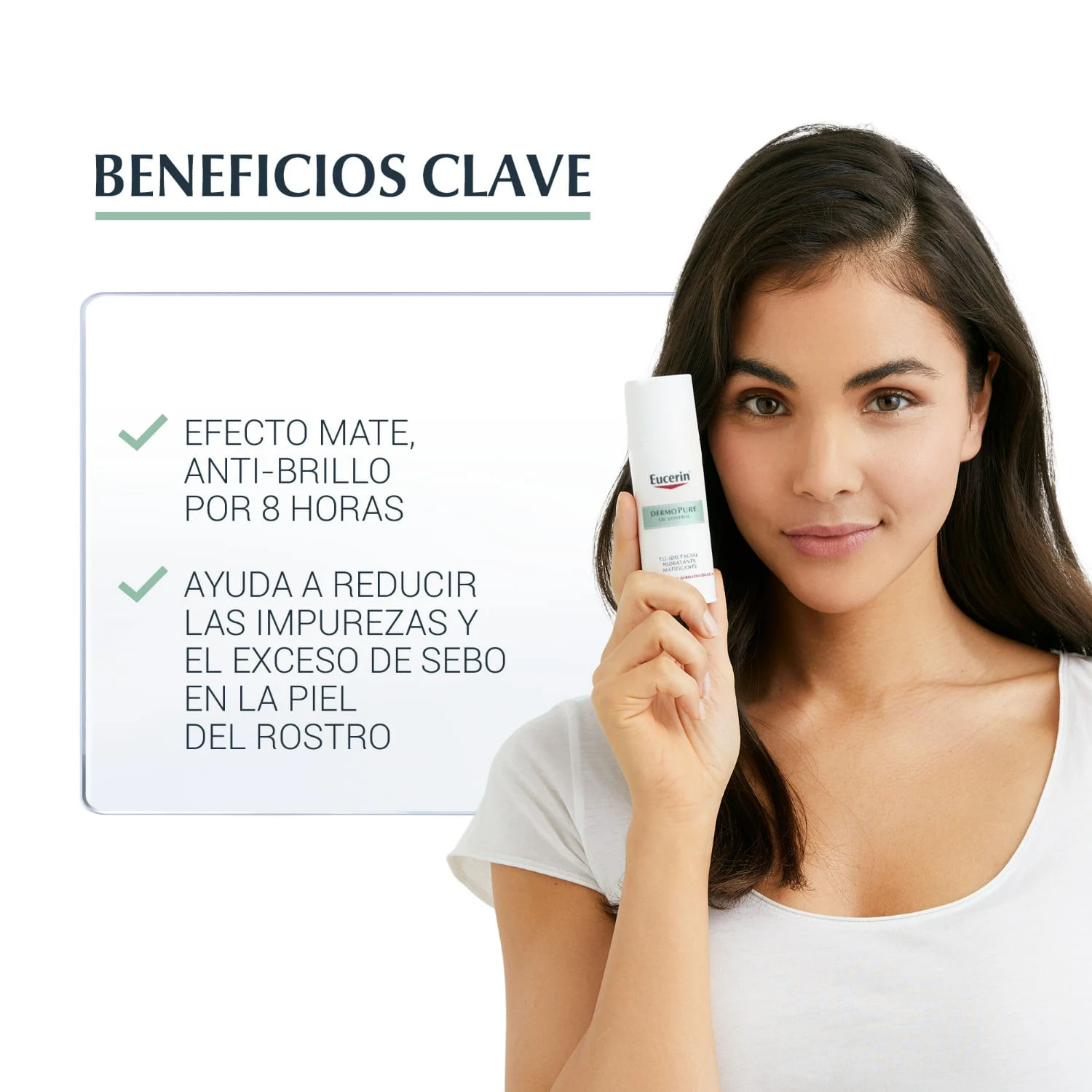 Eucerin Fluido Facial Matificante DermoPure 50ml 2