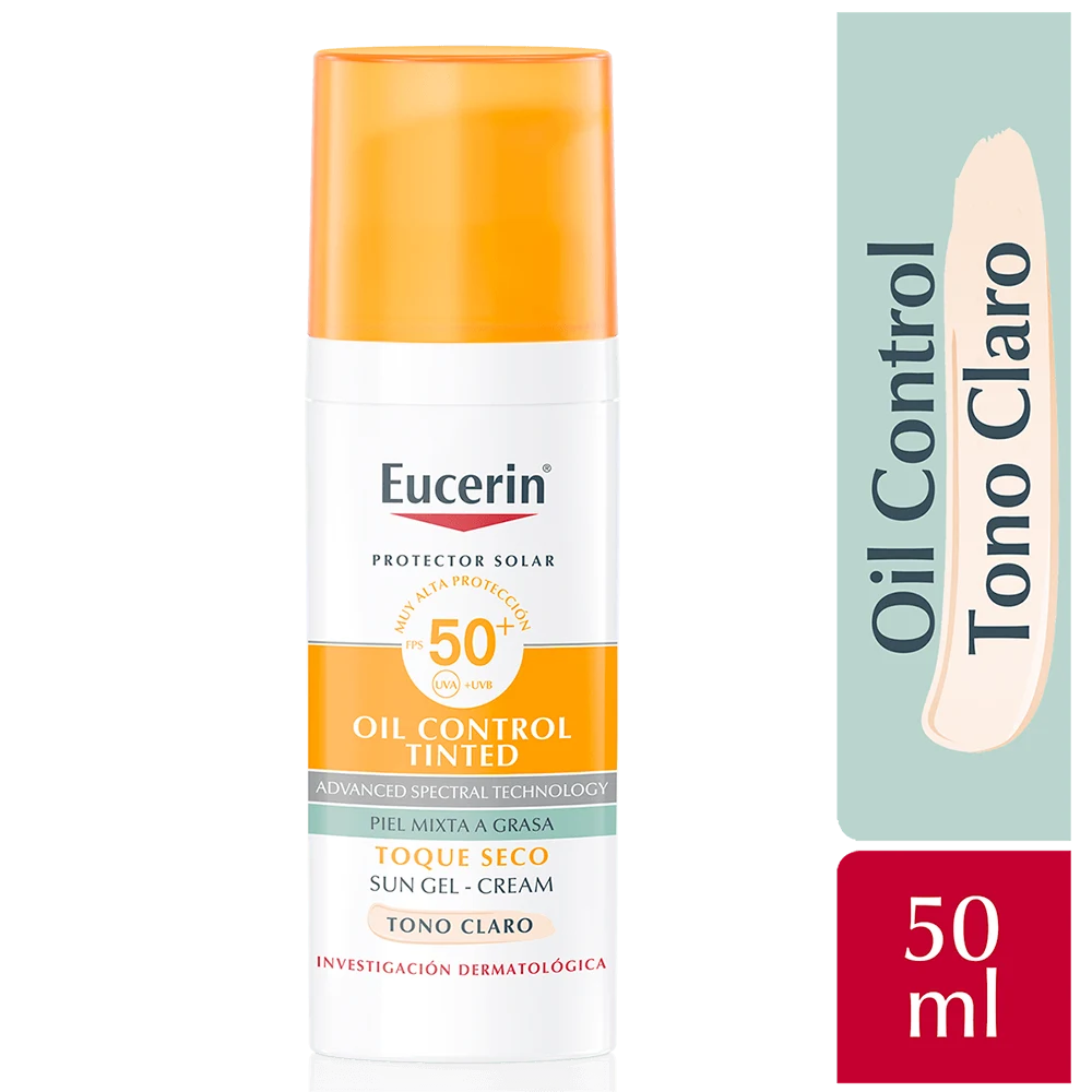 Eucerin Oil Control Tono Claro FPS50+ Protector Solar Facial 50ml 2