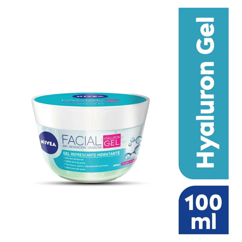 Facial Hyaluron Gel NIVEA con Ácido Hialurónico - 100 ml