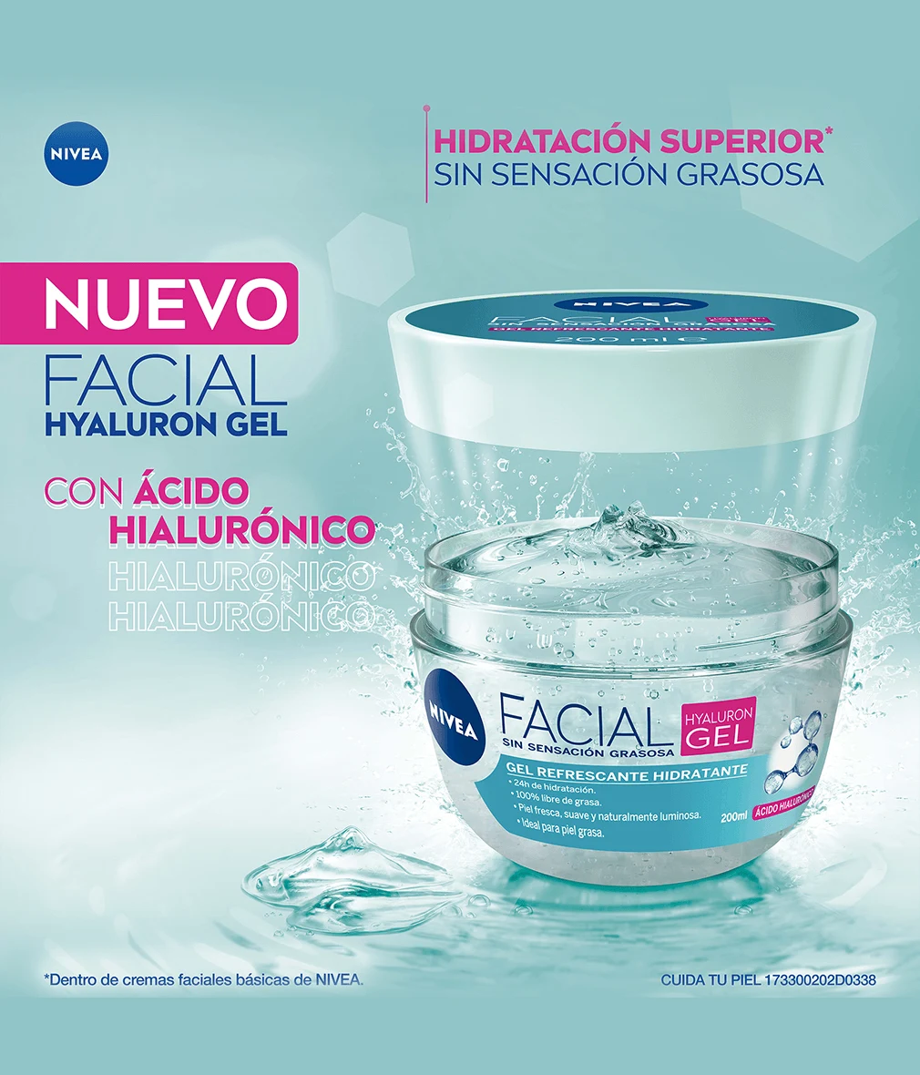 Facial Hyaluron Gel NIVEA con Ácido Hialurónico - 100 ml 3