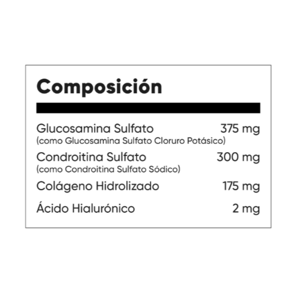 Glucosamina Condroitina Ácido Hialurónico y Colágeno Mason Natural 60 Tabletas 3