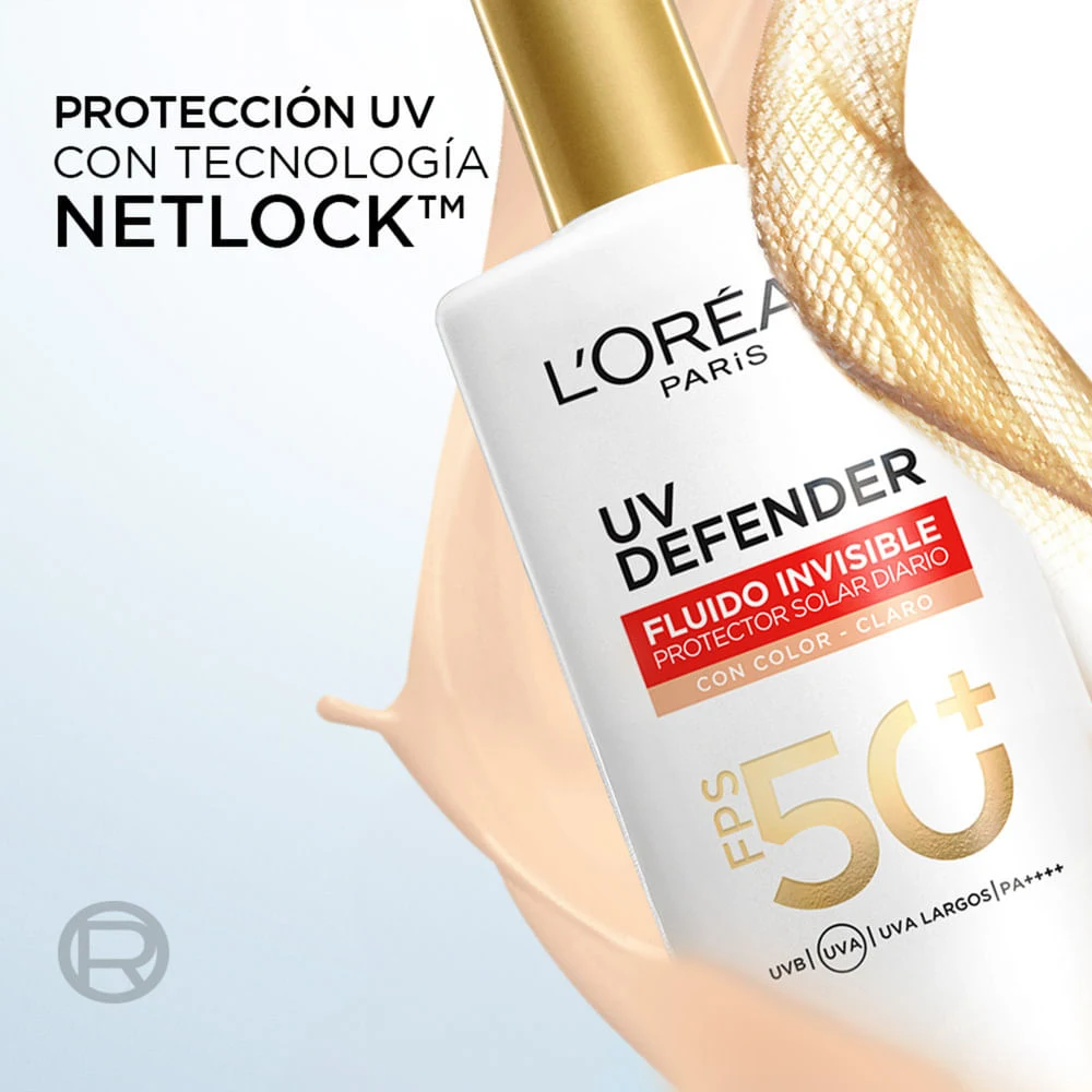 Protector Solar Dermo Loreal Paris Uv Defender Fluido Invisible Tono Claro 40 Gr 3
