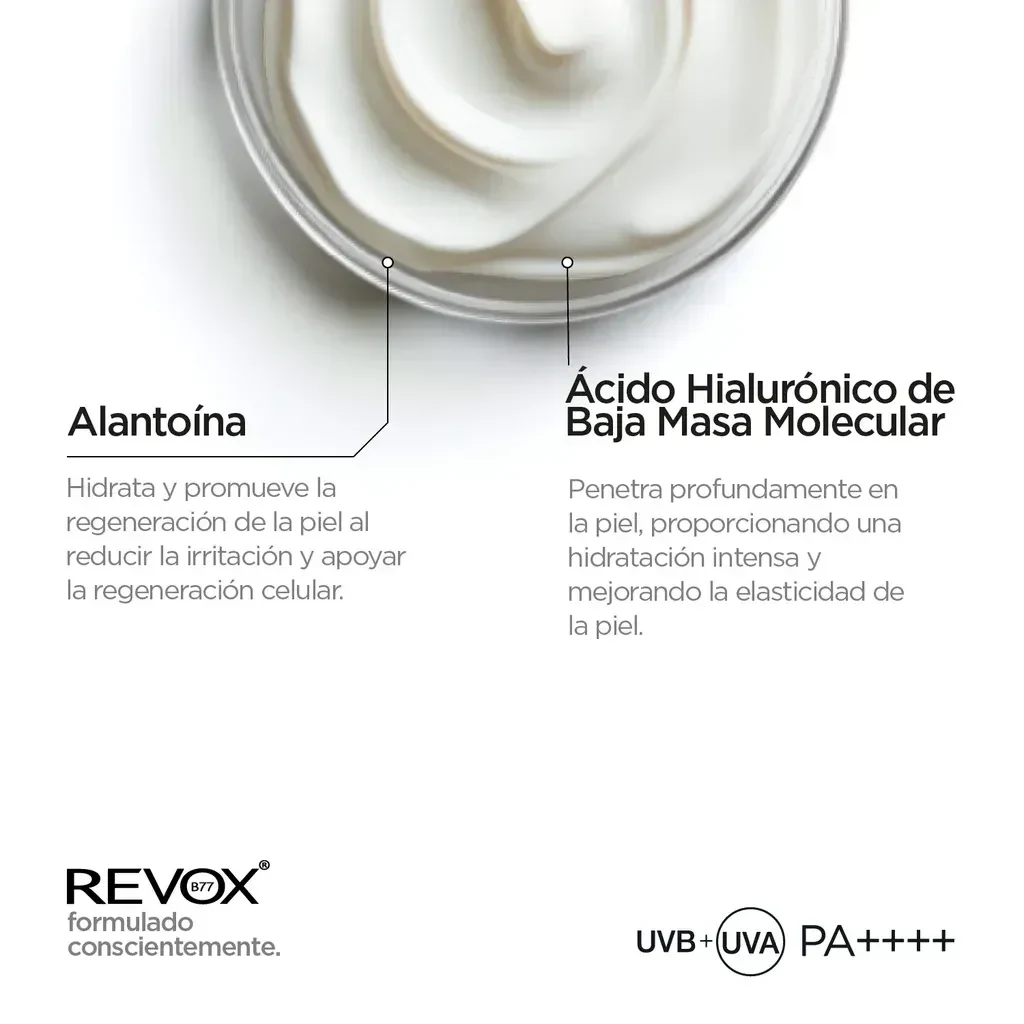 Protector Solar Diario SPF 50+ Just Con Acido Hialuronico Revox 4