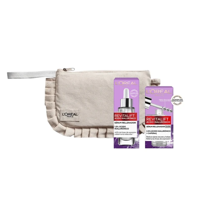 Set Duo Serums Hialurónico: Serum + Serum Ojos + Clutch