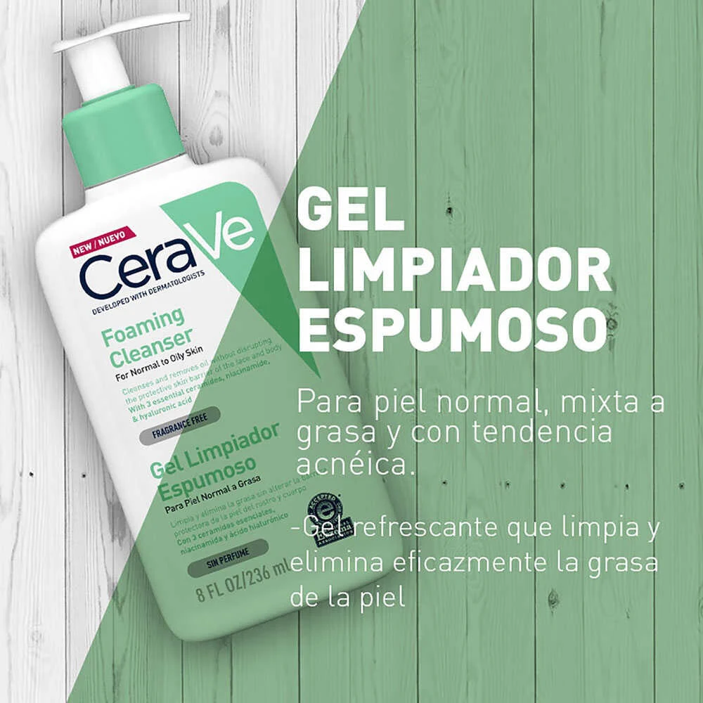 Set Gel Limp Cerave 236ml + Loc Hid Cv Facial Ultra Ligera 52ml + Crema Cv Contorno De Ojos 14 ml 5