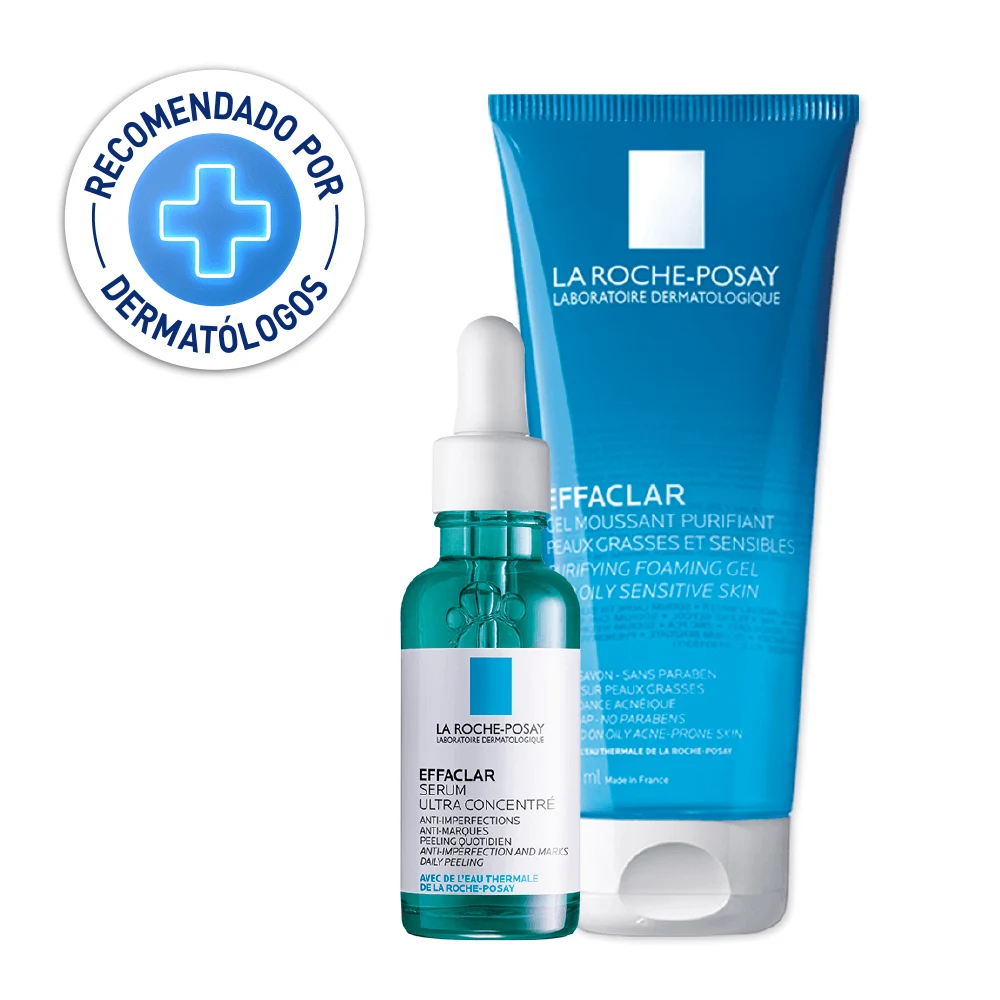 Set Sérum La Roche Posay Effaclar Ultra Concentrado 30ml + Gel Limpiador Facial La Roche Posay Effaclar 200ml