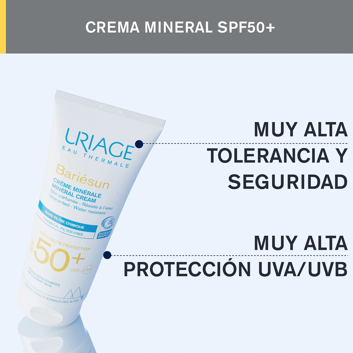 Uriage Bariésun Crema Mineral SPF50+ 100ml 3